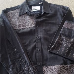 Men's XXL black embroidery English Laundry shirt